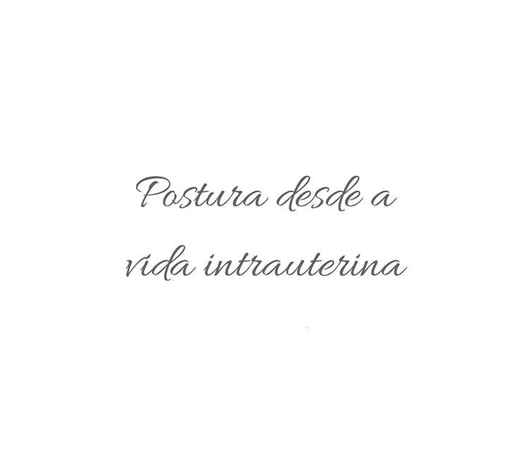 Postura desde a vida intrauterina